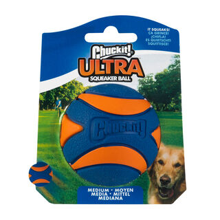Chuck It! Ultra Squeaker Bola com som e efeito de salto para cães